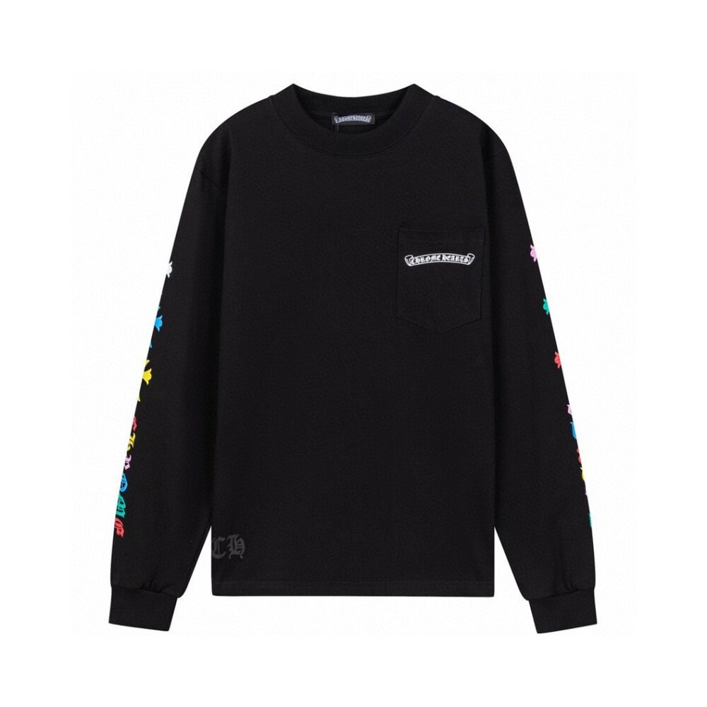 ♥Chrome Hearts Men's Black Long Sleeve T-Shirt♥
